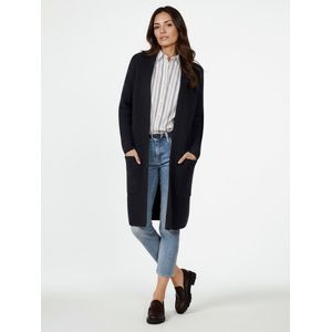 Gebreide mantel 100% scheerwol Van Fadenmeister Berlin blauw