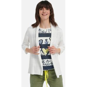 Cardigan 100% katoen Van Peter Hahn wit