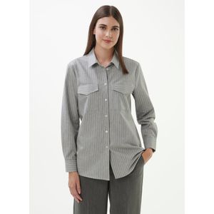 Blouse lange mouwen Van Peter Hahn grijs