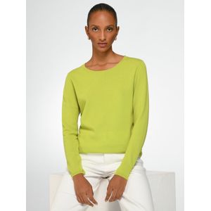 Trui scheerwol en kasjmier ronde hals Van Peter Hahn groen