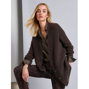 Fadenmeister Berlin - Lang Vest - Bruin - Kasjmiermix