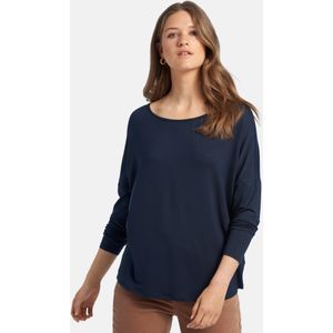 Shirt ronde hals en lange mouwen Van DAY.LIKE blauw