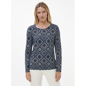 Shirt ronde hals Van Peter Hahn blauw