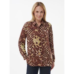 Blouse lange mouwen Van Peter Hahn bruin