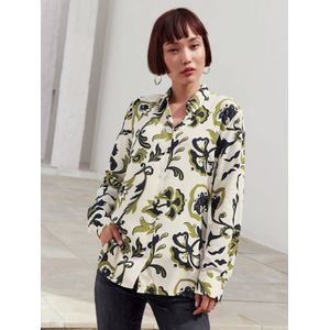 Blouse lange mouwen Van Peter Hahn wit