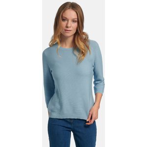 Trui ronde hals 100% SUPIMA® katoen Van Peter Hahn blauw