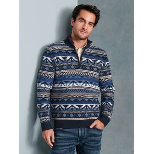 Gebreide schipperstrui Van Olymp blauw