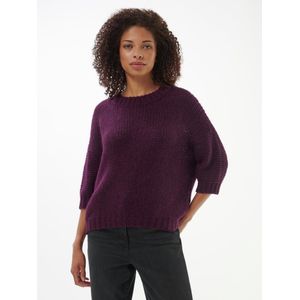 Trui ronde hals en korte mouwen Van Inkadoro paars