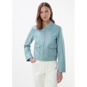 Leren jack Van Uta Raasch blauw