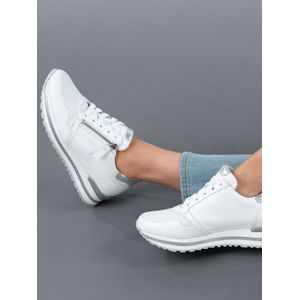 Gabor - Comfort - Sneakers - Wit - Kalfsnappaleer - Ritssluiting
