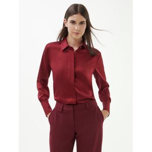 Blouse in zijdemix Van Fadenmeister Berlin rood