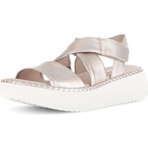 Platform sandaal Van Gabor goudkleur