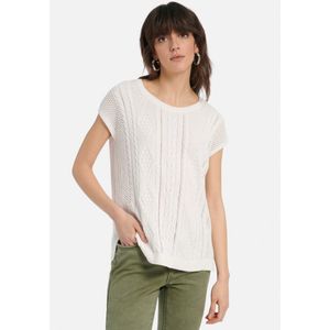 Trui 100% katoen verbrede schouders Van Peter Hahn wit