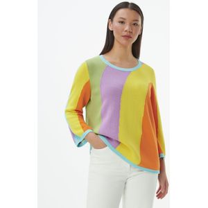 Trui ronde hals en 3/4 mouwen Van Emilia Lay multicolour