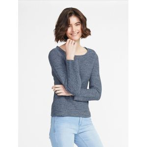 Trui 100% katoen ronde hals Van Peter Hahn blauw