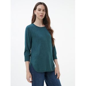 Trui ronde hals en 3/4-mouwen Van Peter Hahn turquoise