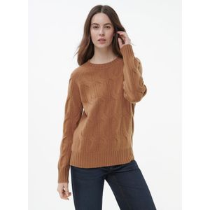 Trui lange raglanmouwen Van Peter Hahn Cashmere bruin