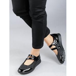 Ballerina's Alina Soft rundnubuckleer Van Waldläufer Orthotritt zwart