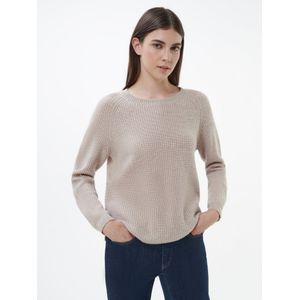 Trui ronde hals Van Peter Hahn beige