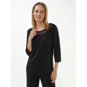 Shirt ronde hals Van Peter Hahn zwart