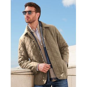 Doorgestikt jasje in recht model Van Lodenfrey beige