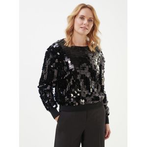 Trui ronde hals Van oui zwart