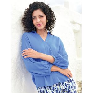 Blouse 3/4-mouwen Van Peter Hahn blauw
