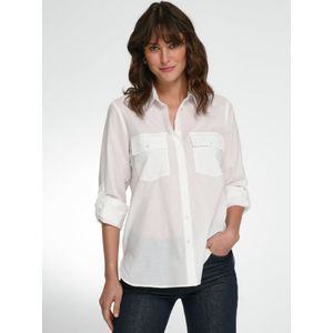 Blouse 100% katoen Van Peter Hahn wit