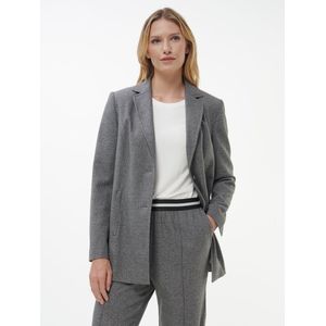 Iets verlengde blazer Van BASLER grijs