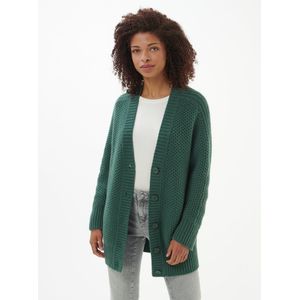 Lang vest in kasjmiermix Van Fadenmeister Berlin turquoise