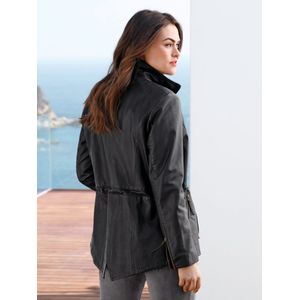 Leren parka Van Emilia Lay zwart