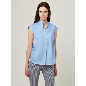 Mouwloze blouse Van Peter Hahn blauw