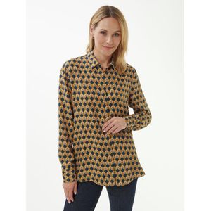 Lange blouse Van Peter Hahn bruin