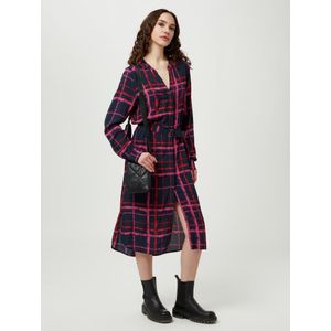 Midi-jurk overhemdkraag Van BASLER blauw