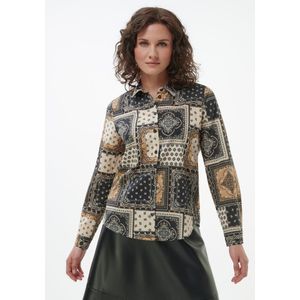 Blouse lange mouwen Van Peter Hahn zwart