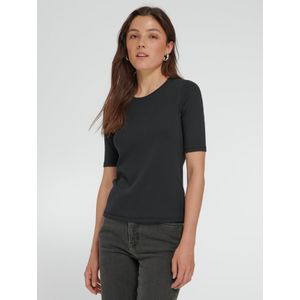 Shirt 100% Pima Cotton ronde hals Van Peter Hahn zwart