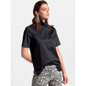 Blouse korte mouwen Van Peter Hahn zwart