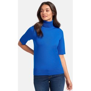 Coltrui 100% scheerwol korte mouwen Van Peter Hahn blauw