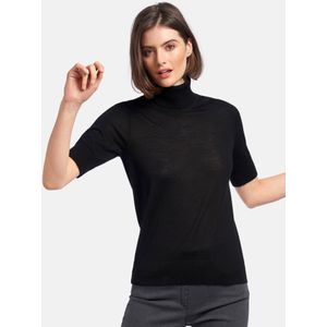 Coltrui 100% scheerwol korte mouwen Van Peter Hahn zwart