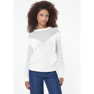 Trui ronde hals 100% SUPIMA®-coton Van Peter Hahn wit