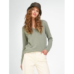 Trui 100% kasjmier V-hals Van Peter Hahn groen