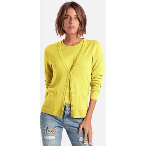 Twinset 100% scheerwol Van Peter Hahn geel