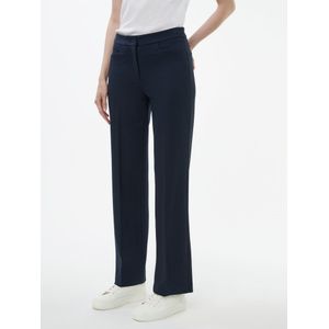 Enkellange Straight Fit-broek Van Peter Hahn blauw
