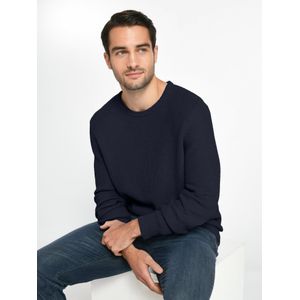 Trui 100% katoen ronde hals Van Louis Sayn blauw