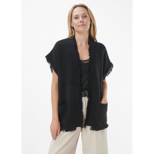 Mouwloos ves Van Peter Hahn zwart