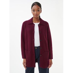 Lang vest in kasjmiermix Van Peter Hahn paars