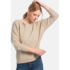 Trui lange mouwen en boothals Van Peter Hahn beige