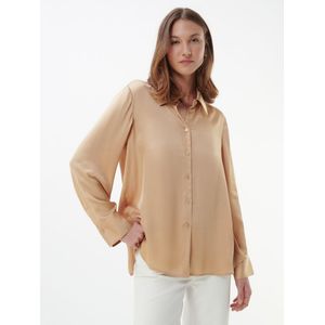 Blouse lange mouwen Van Uta Raasch goudkleur