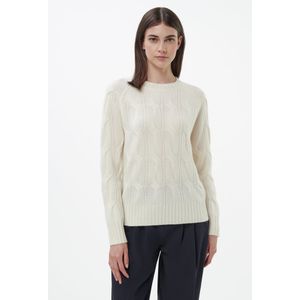 Trui lange raglanmouwen Van Peter Hahn Cashmere wit