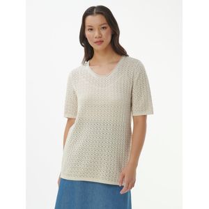 Trui ronde hals Van Anna Aura beige